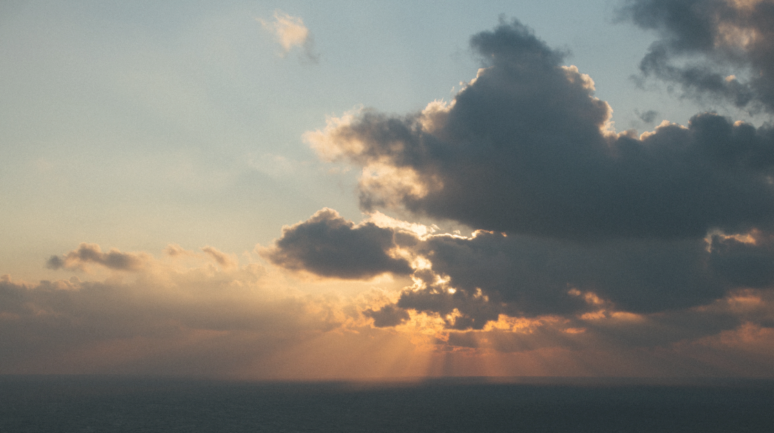 View of the sky and clouds from Lambay Island